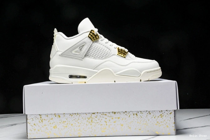 Bmlin 4 Metallic Retro Jordan Gold AQ9129-170 0712